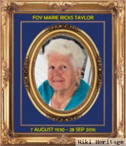 Foy Marie Ricks Taylor