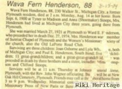 Wava Fern Stoops Henderson