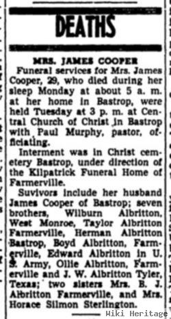 Fannie Mae Albritton Cooper