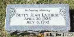 Betty Jean Lathrop