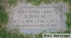 Mary Annis "ann" Schoolar