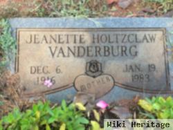 Jeanette Holtzclaw Vanderburg