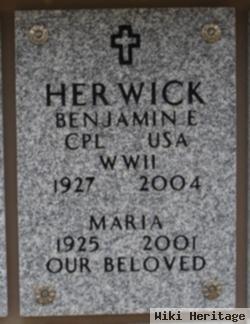 Corp Benjamin E Herwick