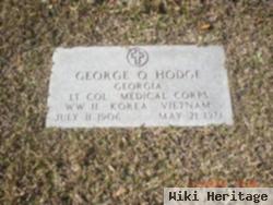 Lt Col George O Hodge