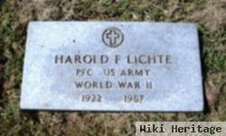 Pfc Harold F. Lichte