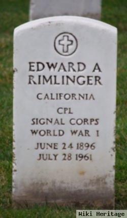 Edward A Rimlinger