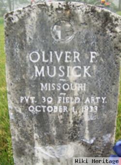 Pvt Oliver F. Musick