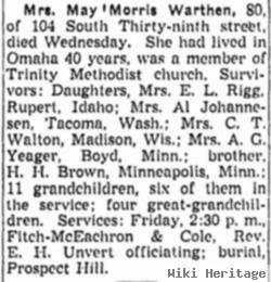 Mary May Morris Warthen