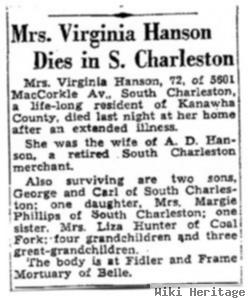 Virginia E. Harless Hanson