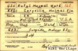 Rufus Maxwell "rastus" Ward