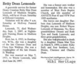 Betty Mae Dean Lemonds