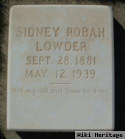 Sidney Robah Lowder