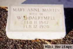 Mary Anne "mollie" Martin Dalrymple