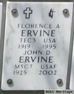 Florence A "connie" O'conner Ervine