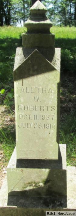 Aletha W Pendarvis Roberts