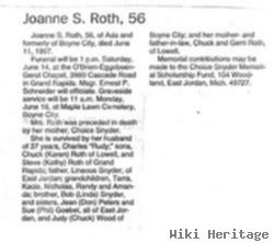 Joanne Sue Snyder Roth