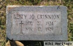 Elizabeth Joyce "betty Jo" Crinnion