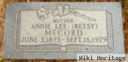 Annie Lee "betsy" Powell Mccord