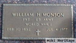 Pvt William Henry Monson