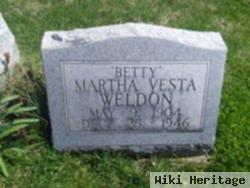 Martha Vesta "betty" Weldon