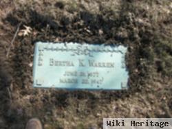 Bertha K Warren