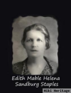 Edith Mablehelena Sandburg Staples