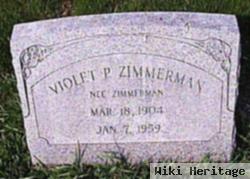 Violet P Zimmerman