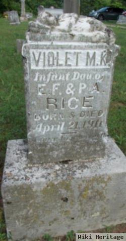 Violet M K Rice