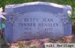 Betty Jean Tanner Hensley