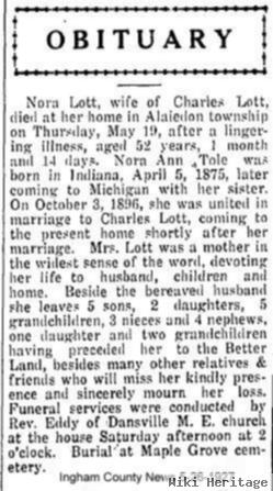 Nora Ann Tole Lott