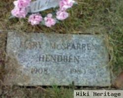 Mary Mcsparren Saunders Hendren