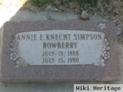 Annie Elizabeth Knecht Rowberry