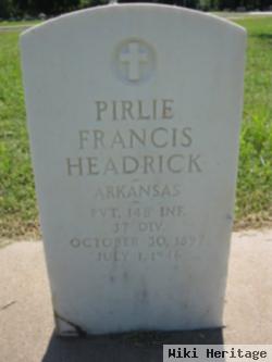 Pvt Pirlie Francis Headrick