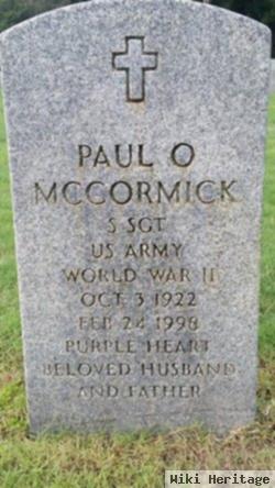 Paul O Mccormick