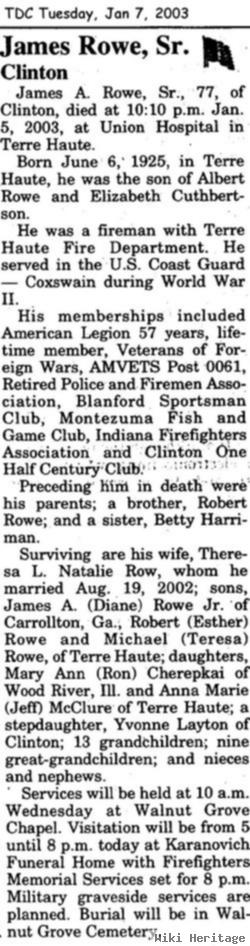 James Albert Rowe, Sr