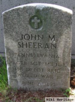 Sgt John M Sheeran