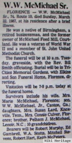 Wilbur Willis Mcmichael, Sr