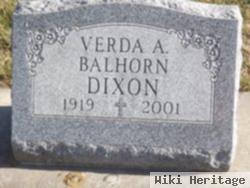 Verda A Balhorn Dixon