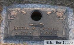 Bertha M Crowell