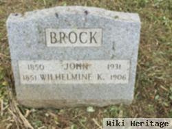 Wilhelmine K Brock