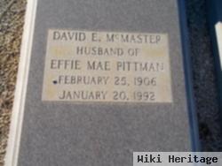 David Edwin Mcmaster, Jr