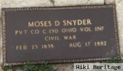 Moses D Snyder