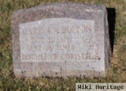 Marion A Bolton