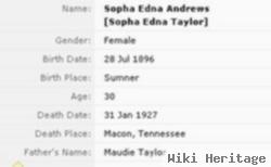 Sophie Edna Taylor Andrews