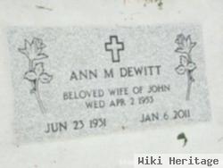 Ann M Dewitt