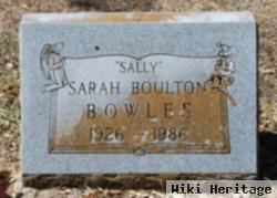 Sarah "sally" Boulton Bowles