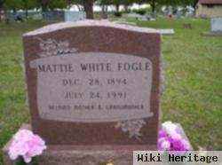 Virginia Mattie Lena "mattie" White Fogle