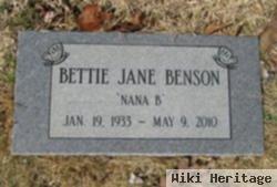 Bettie Jane "nana B" Stubbs Benson
