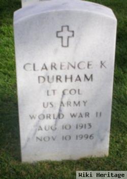 Clarence K Durham