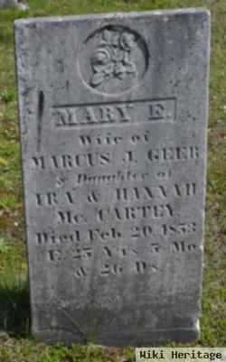 Mary E. Mccartey Geer